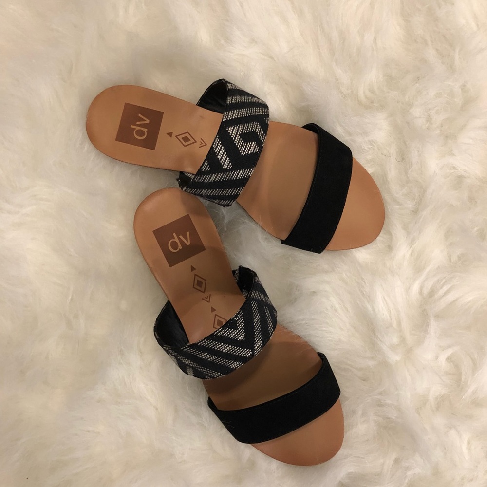 DV two band slide sandals